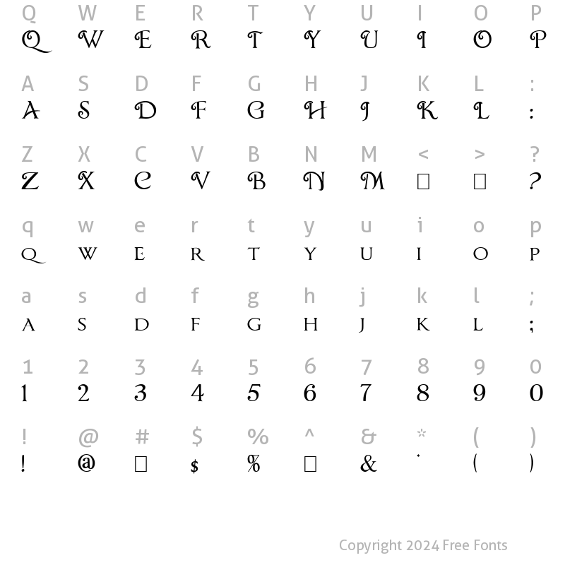 Character Map of ChocolateBox Regular