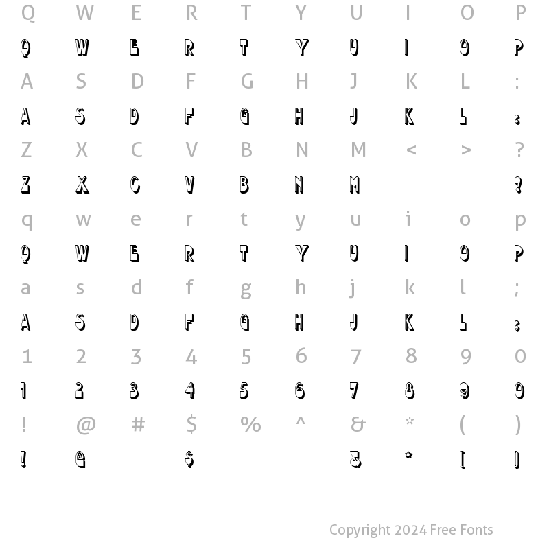 Character Map of ChocolateDropsNF Regular