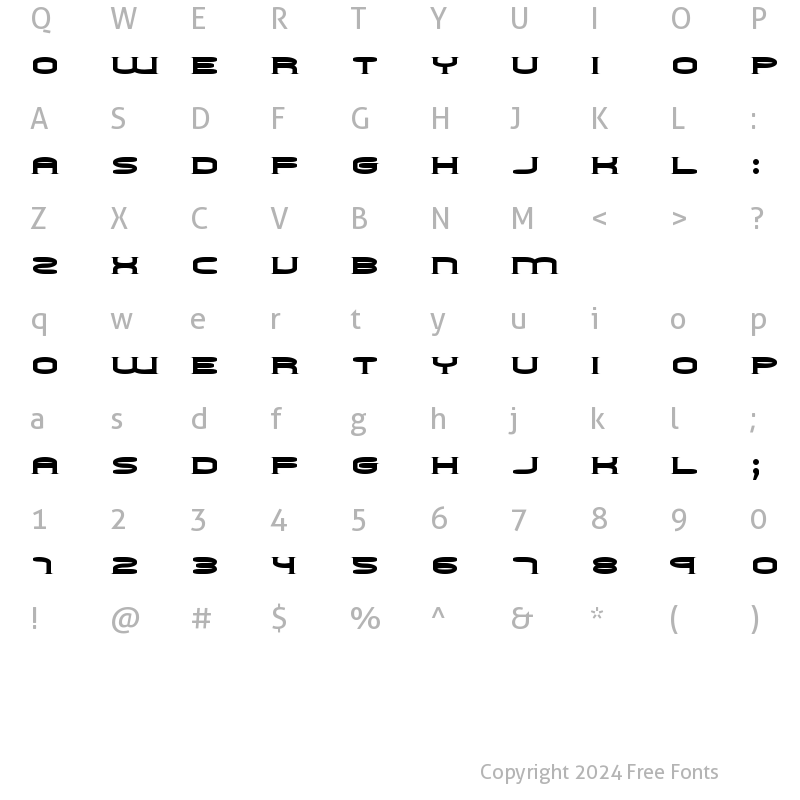 Character Map of Choker Regular