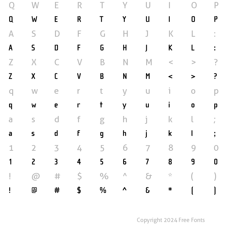 Character Map of ChollaSans Bold