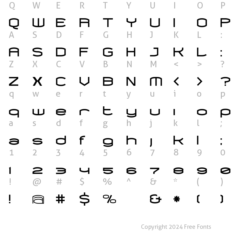 Character Map of Chord Black Regular