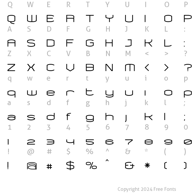 Character Map of Chord Bold