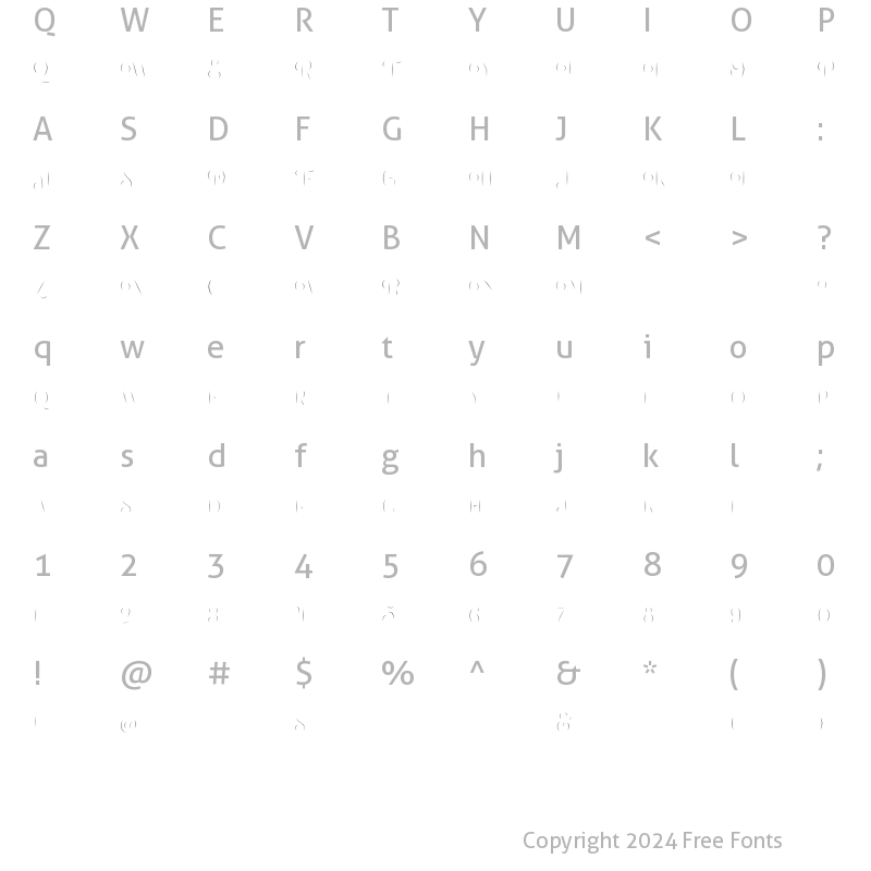 Character Map of Chord Brights Inline