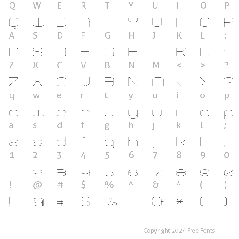 Character Map of Chord Fine Regular