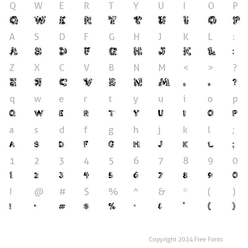 Character Map of Chorizo Regular