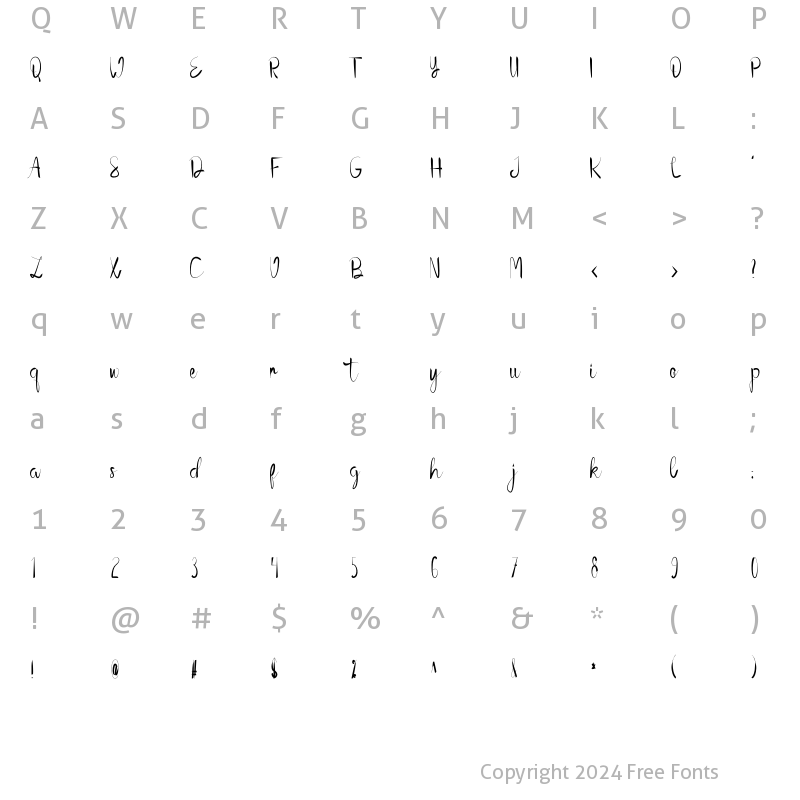 Character Map of Chrismast Cake Regular