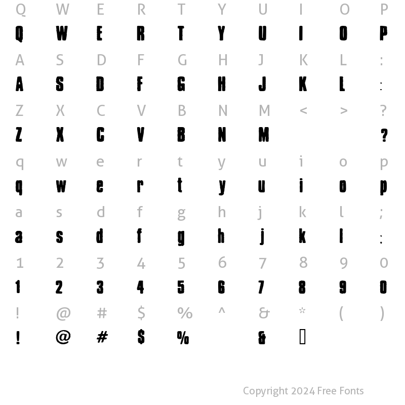 Character Map of Chrispy Regular