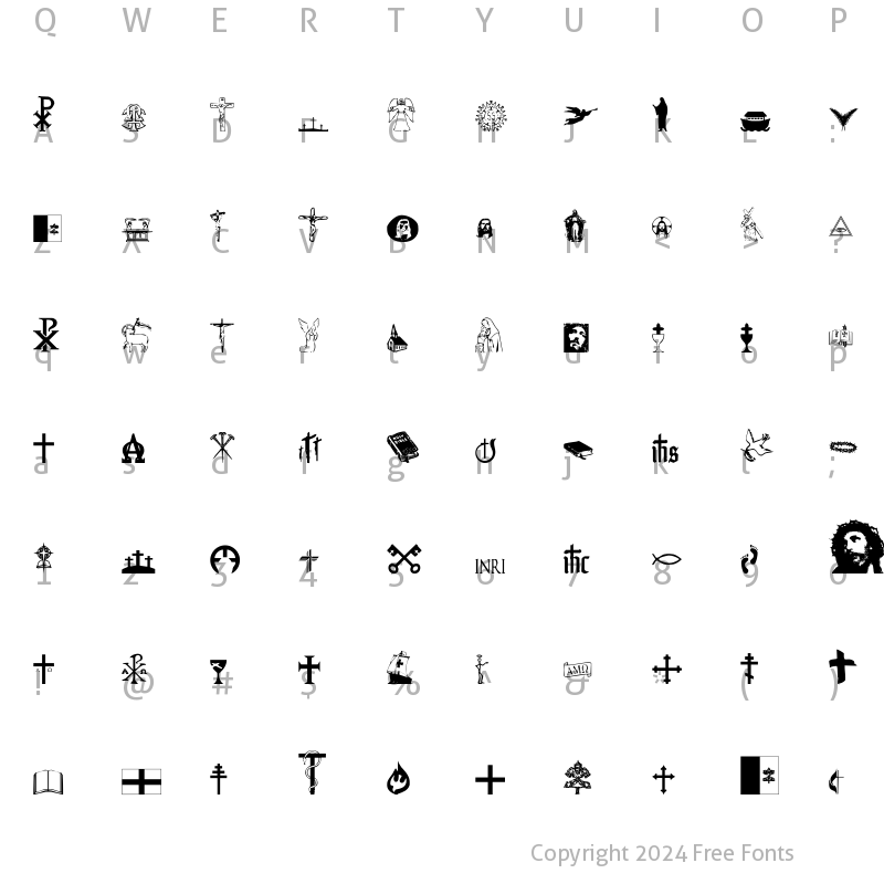 Character Map of Christendom Regular