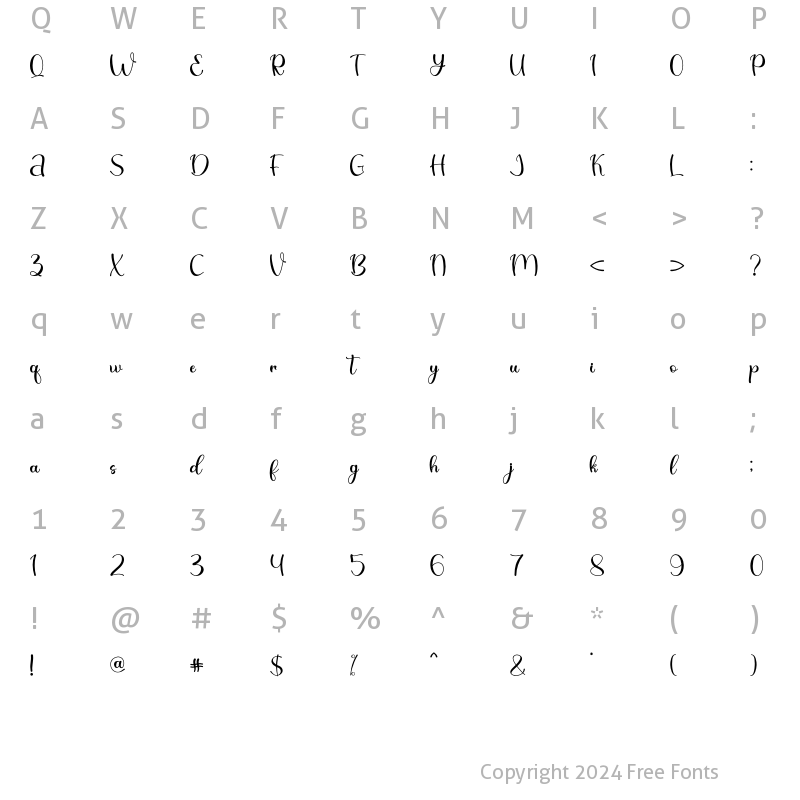 Character Map of Christmas Bear Regular