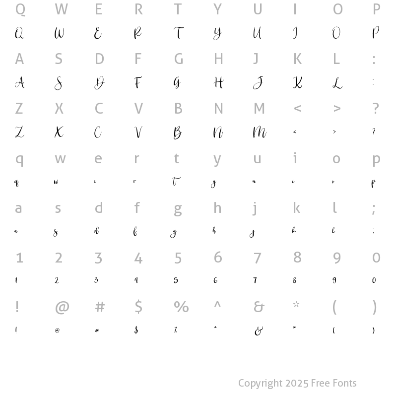 Character Map of Christmas Blossom Regular