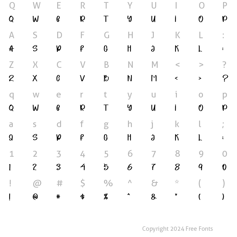 Character Map of Christmas Carriage Regular