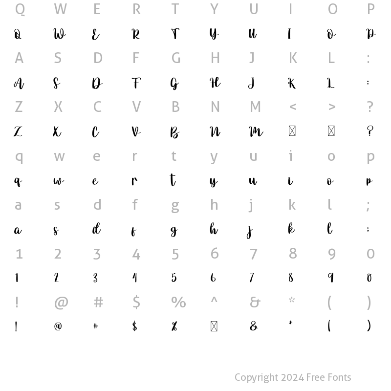 Character Map of Christmas   Classica Regular