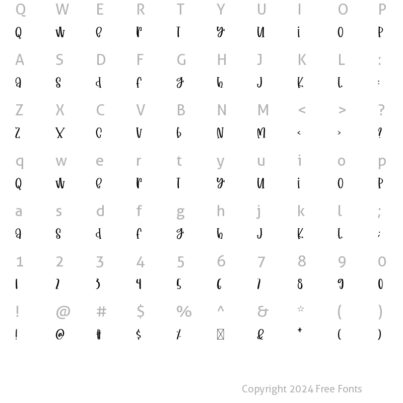 Character Map of Christmas Comedy Solid