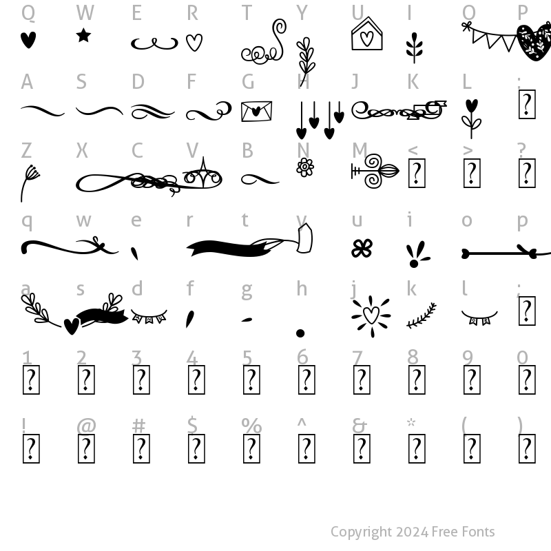 Character Map of Christmas Holland - Extras Regular