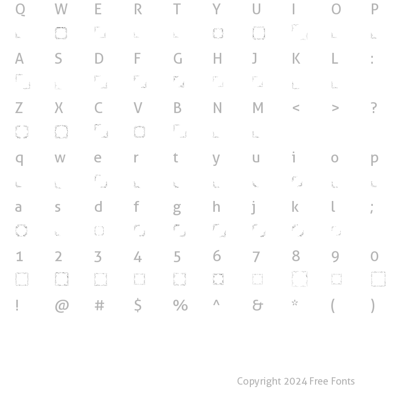 Character Map of Christmas Memories Dingbats Two Regular