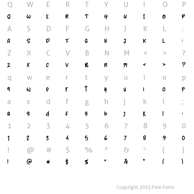 Character Map of Christmas Party Regular