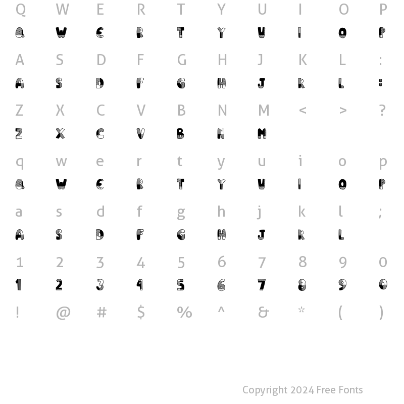 Character Map of Christmas Plaid Regular