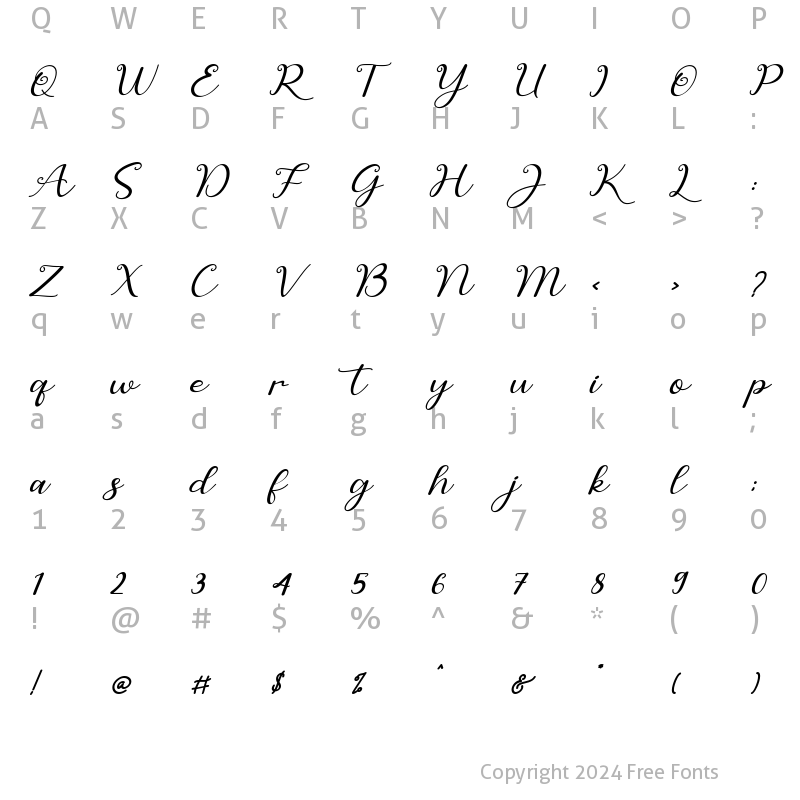 Character Map of Christmas Saturday Italic