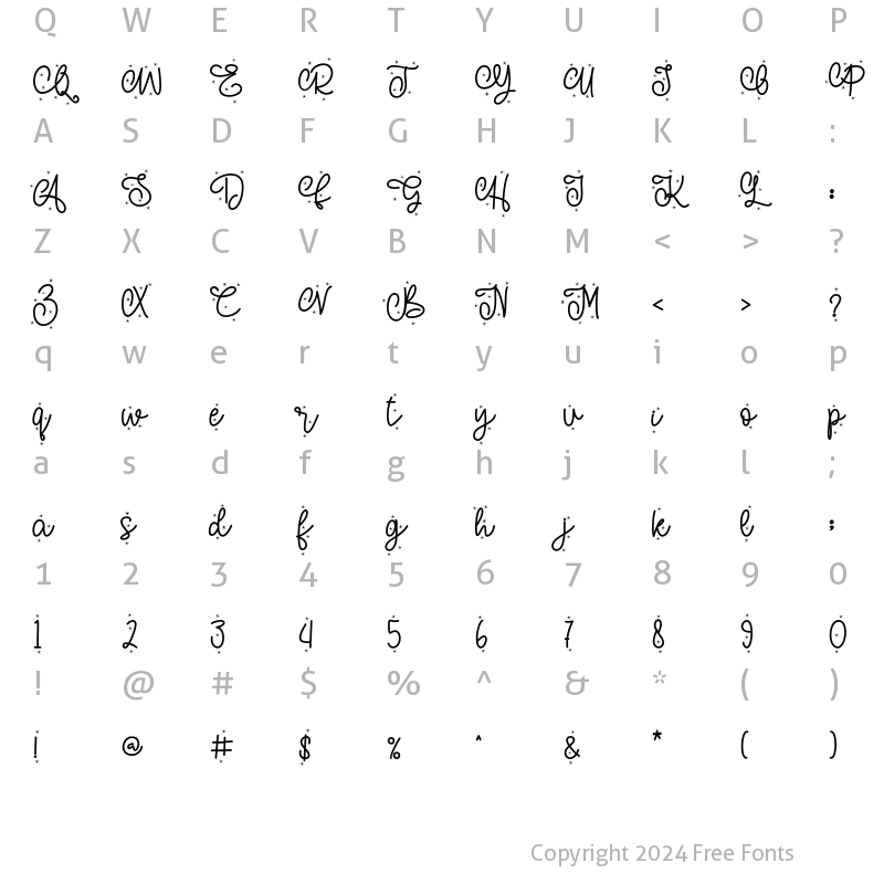 Character Map of Christmas Soul Regular