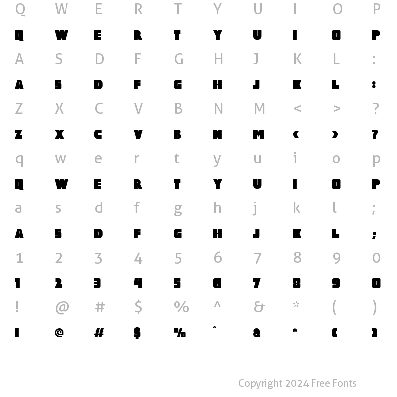 Character Map of Christmas Valley Plain Regular