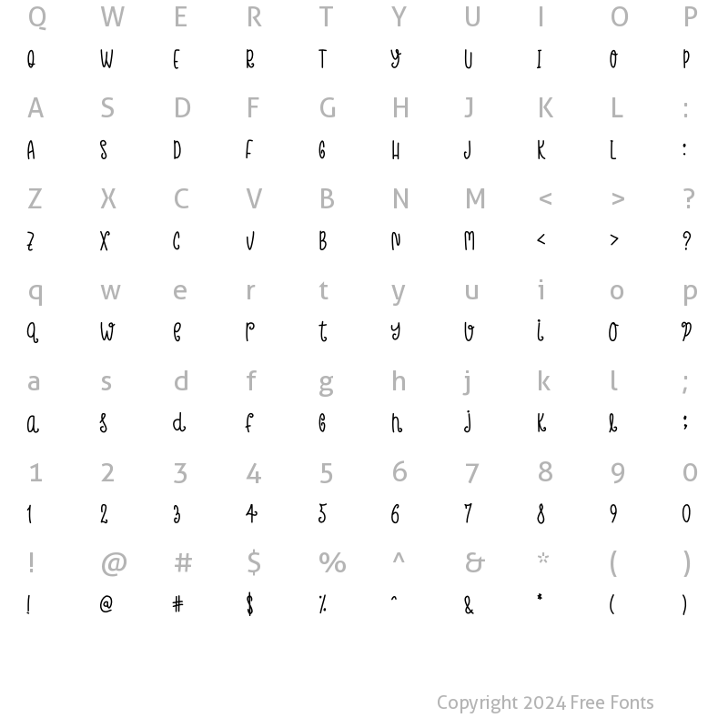 Character Map of ChristmasCharming Medium