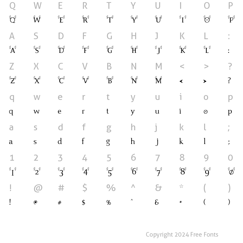 Character Map of ChristmasMouse Regular