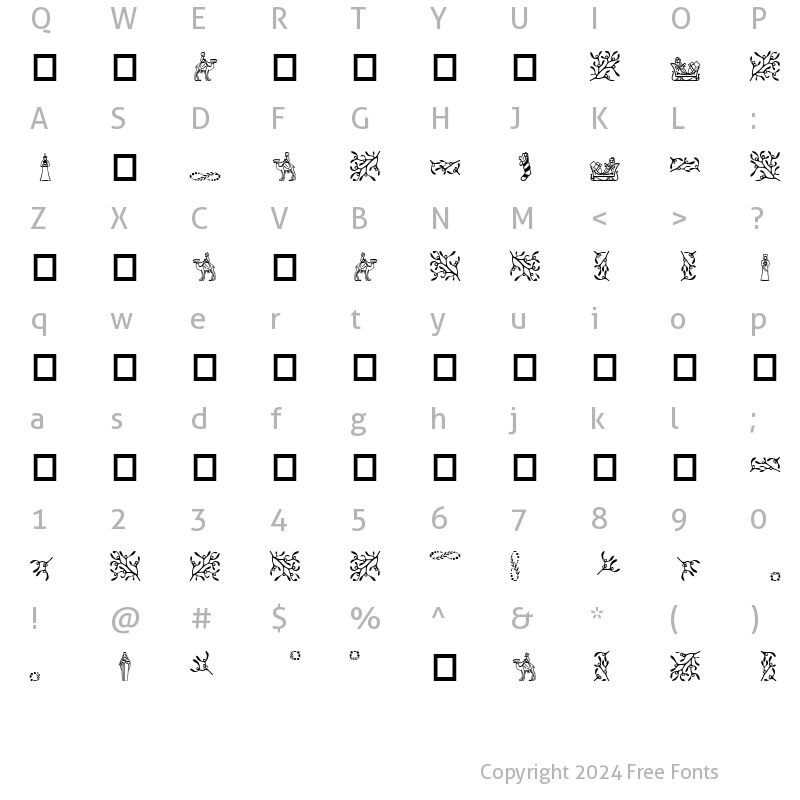 Character Map of ChristmasMT4 Four