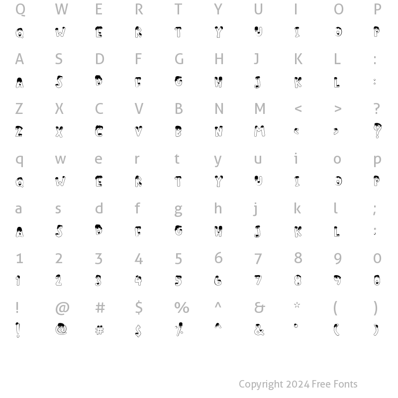 Character Map of ChristmasSnow Regular