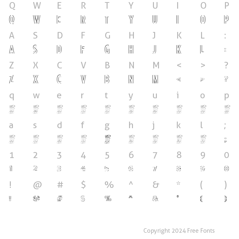 Character Map of ChristmasStocking Regular