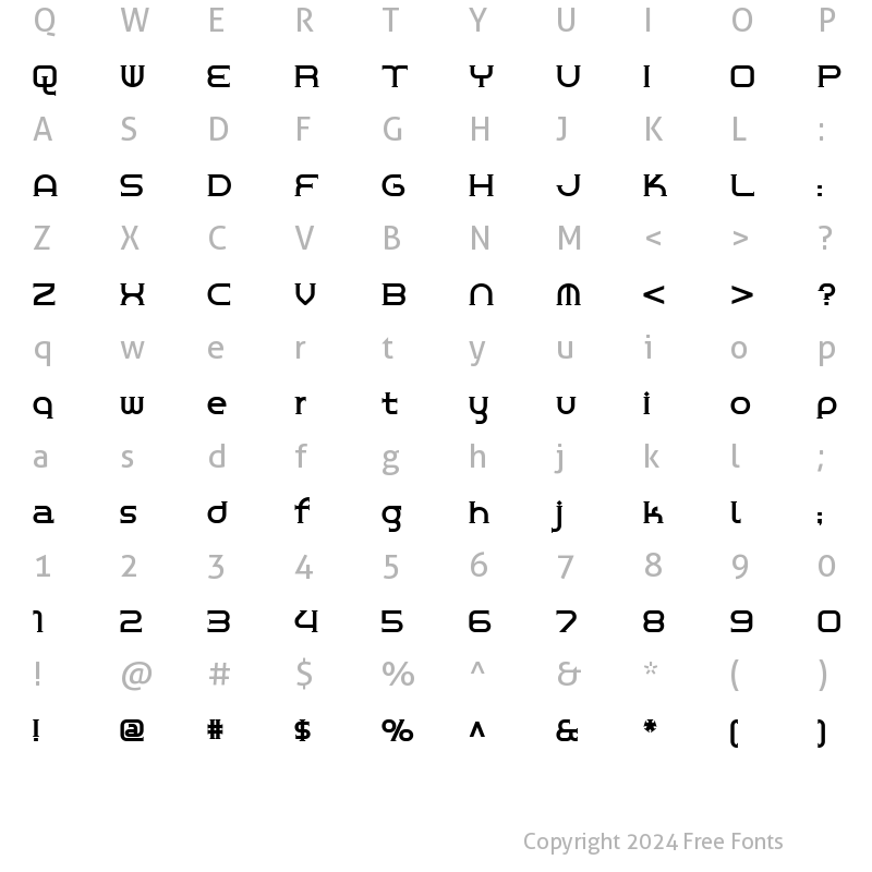 Character Map of Chrome Yellow NF Regular