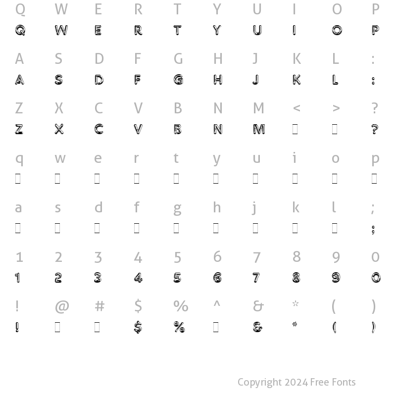 Character Map of Chromium One LET Plain