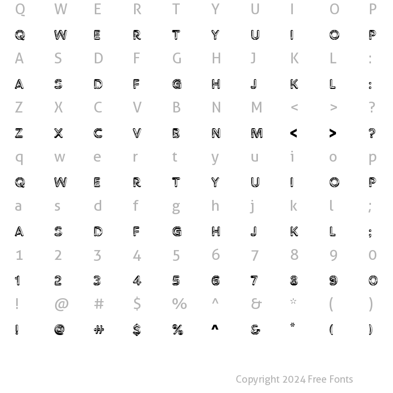 Character Map of ChromiumOneDEE Regular