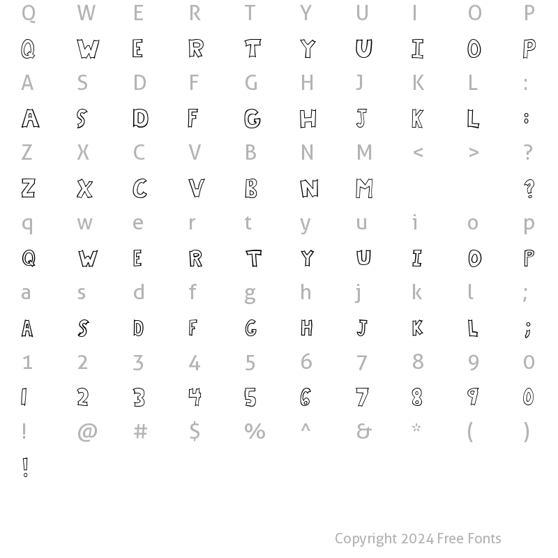 Character Map of Chrysalis Regular