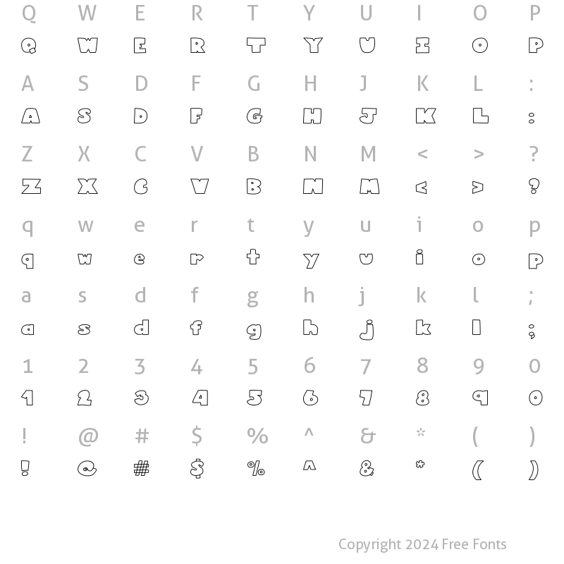 Character Map of Chubbily Medium