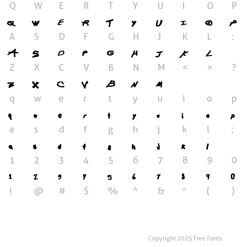 Character Map of Chunkmuffin Black