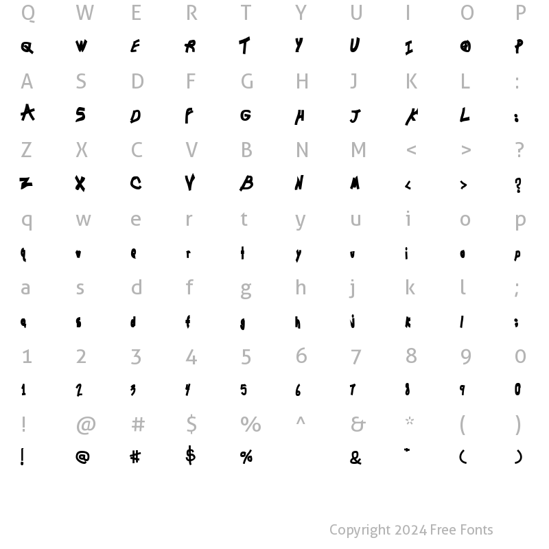 Character Map of Chunkmuffin Bolded Regular