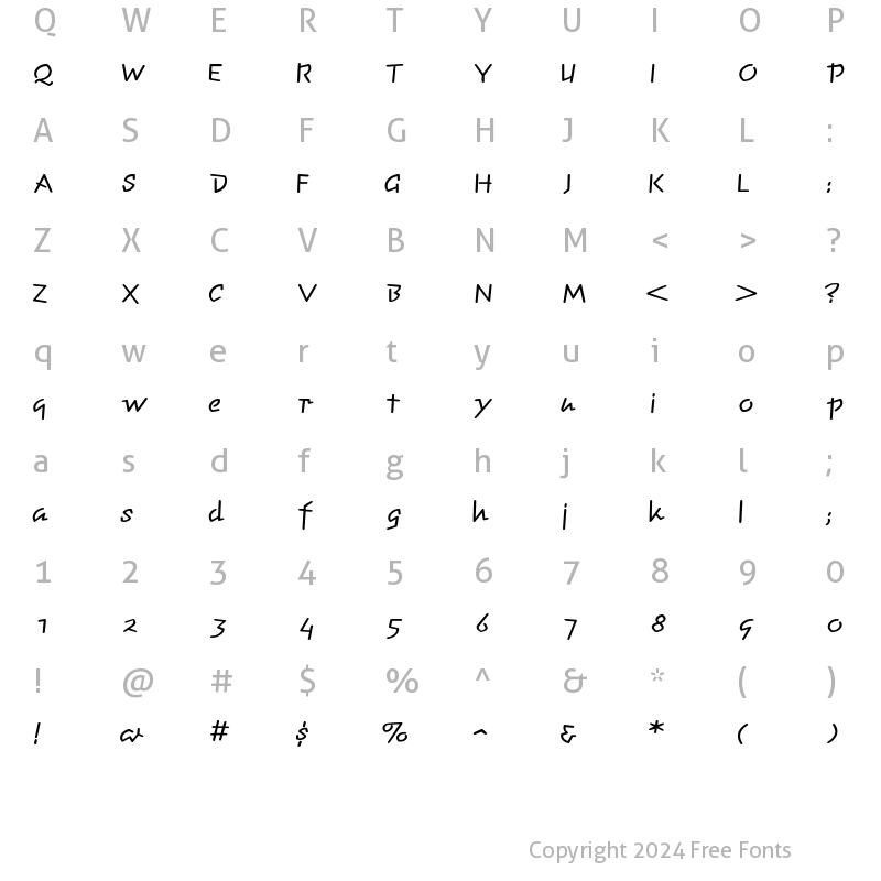 Character Map of ChunkyMonkeyExtended Black