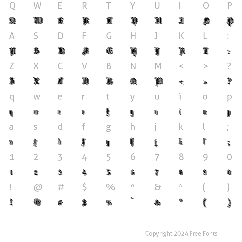 Character Map of Church Text 'Replicant' Regular