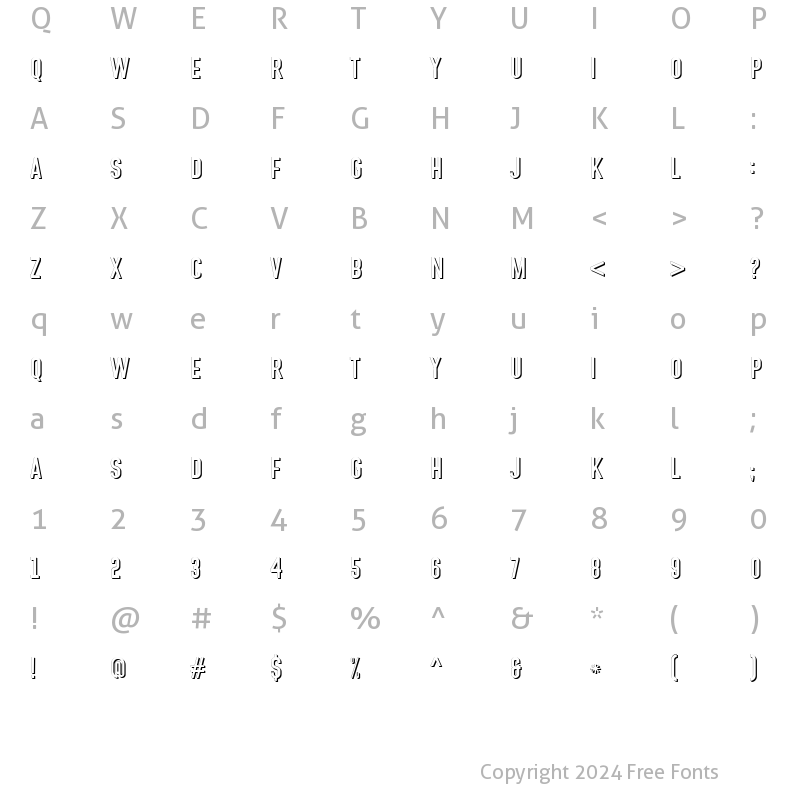 Character Map of CHUTEROLK Shadow