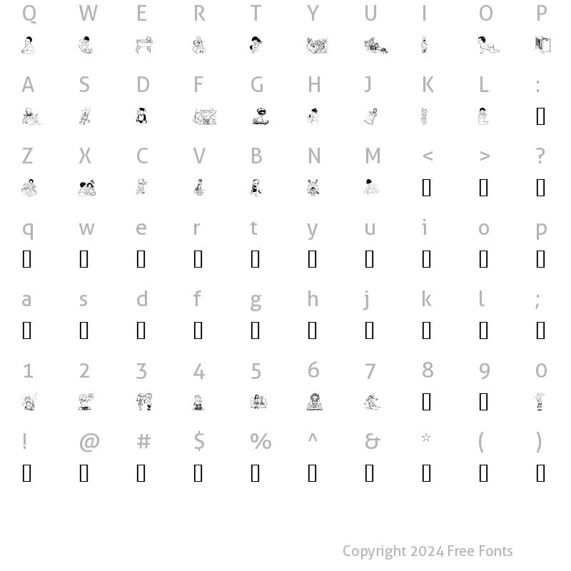 Character Map of Chyld Regular