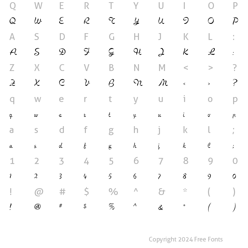 Character Map of Cigno MF Regular