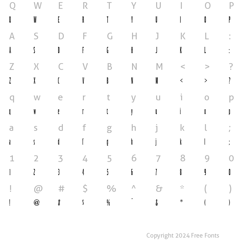 Character Map of Cinderella-Regular Regular