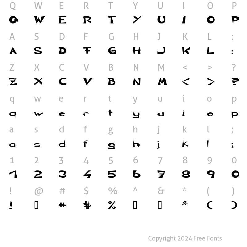 Character Map of CIRCLINE Heavy