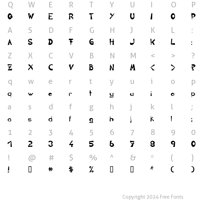 Character Map of CIRCLINE Regular