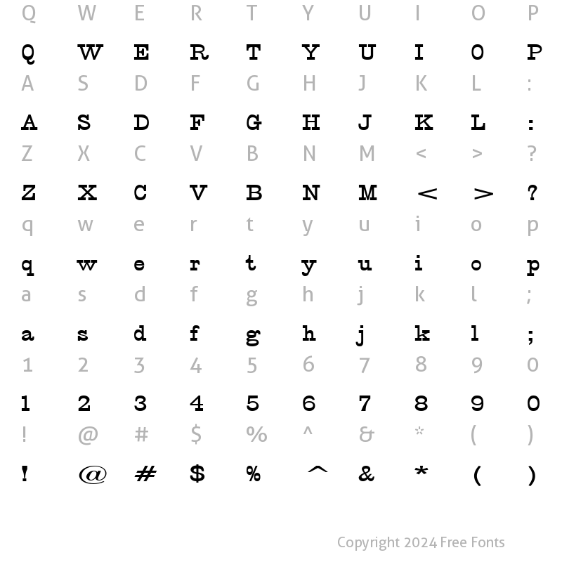 Character Map of Circus Wide Bold