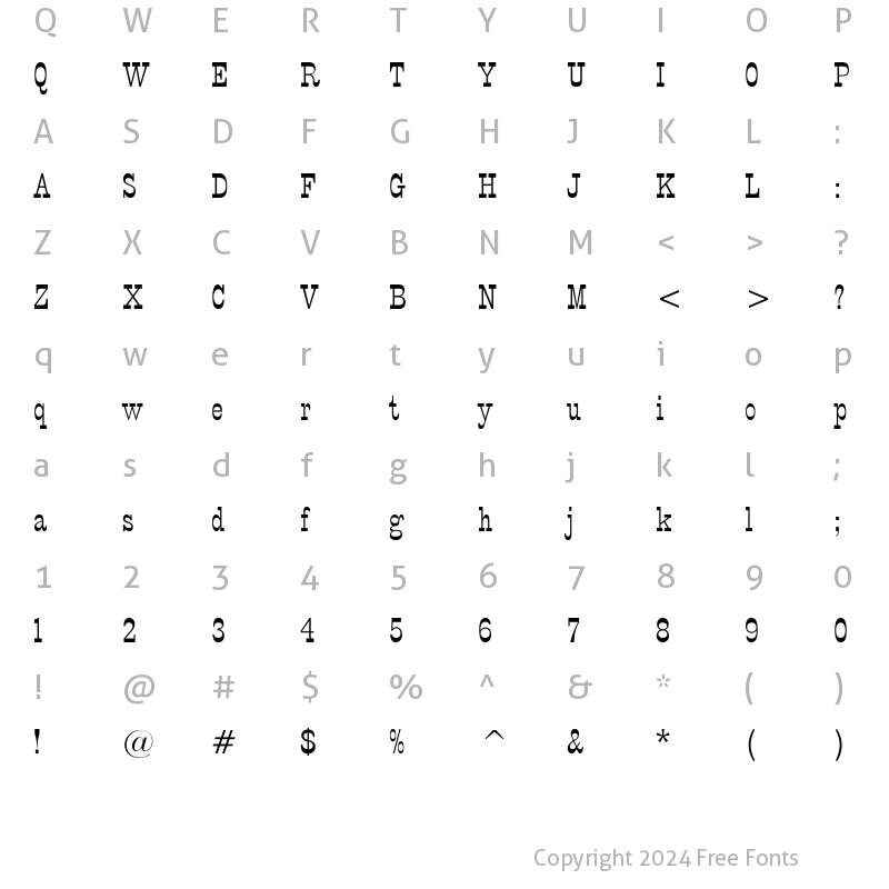 Character Map of CircusLight Regular