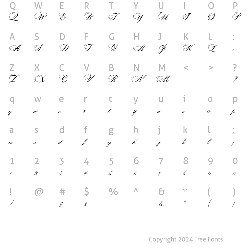 Character Map of Citadel Script AT Regular