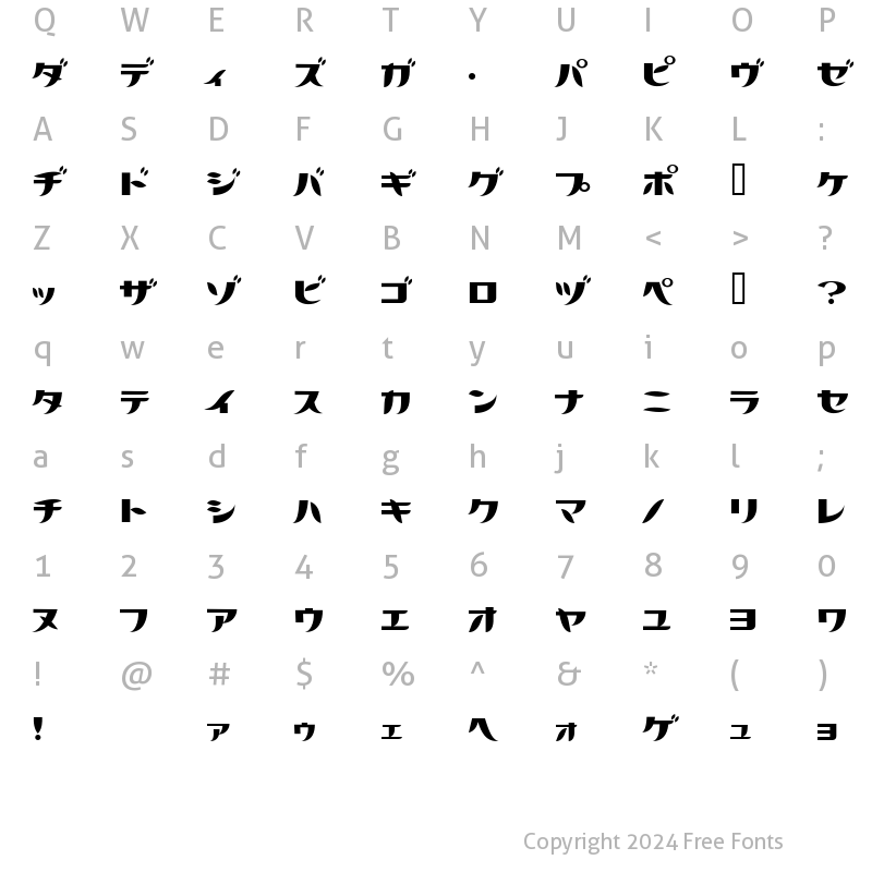 Character Map of CitrusFruits Regular