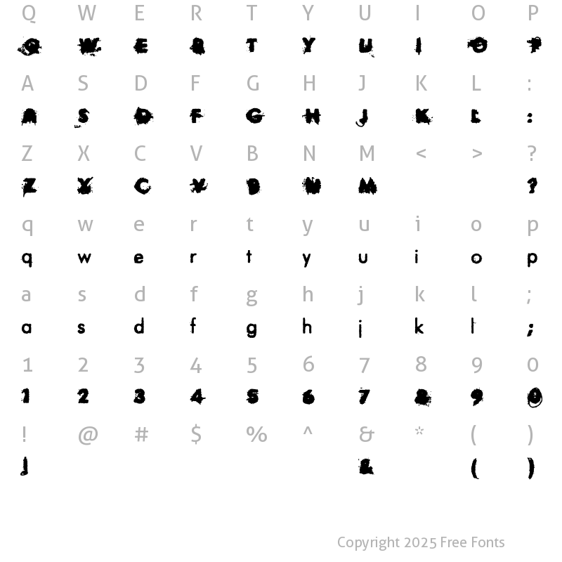 Character Map of City Contrasts Regular