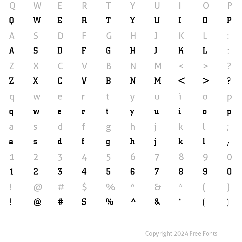 Character Map of City Medium